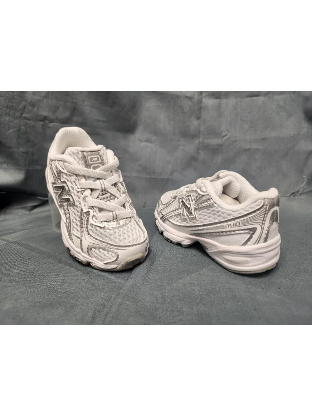 New Balance Toddlers 740 Bungee Lace Sneakers IZ740WM White Size 10 NEW NO BOX!